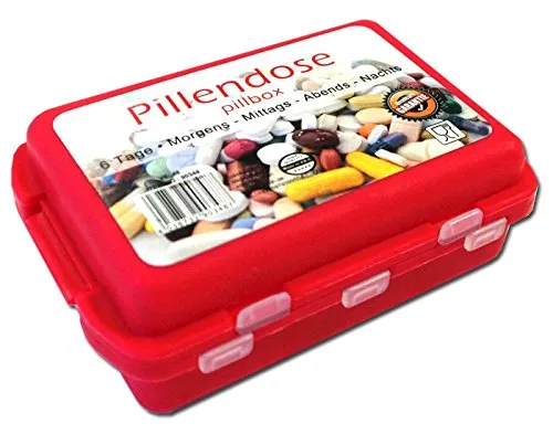 Pillendose mit Clipverschschluß mit 10 Fächern Pillenbox Medikamentenbox