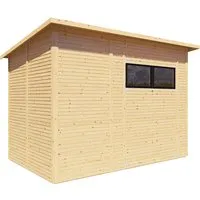 Gartenhaus Bertilo Fineline Rhombusprofil Modern 4 - Gartenhäuser, Geräteschuppen & Carports - modernes Flachdach-Design aus naturbelassenem Holz, ideal für stilvolle Gartenlösungen