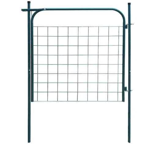 Gartenzauntor 100 x 100 cm Grün - Robustes Gartentor aus Stahl in elegantem Grün, ideal für Ihren Garten. Maße: 100 x 100 cm, stabil und langlebig für den täglichen Einsatz.