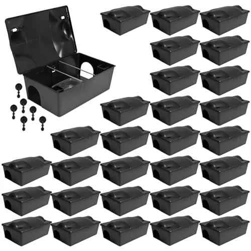 Petigi Lebendfalle Multibox für Nagetiere - Effektive Köderstation für die sichere Bekämpfung von Ratten und Mäusen. Mit stabilem Kunststoffgehäuse, kindersicherem Verschluss und einfacher Handhabung. Ideal für Innen- und Außenbereiche.