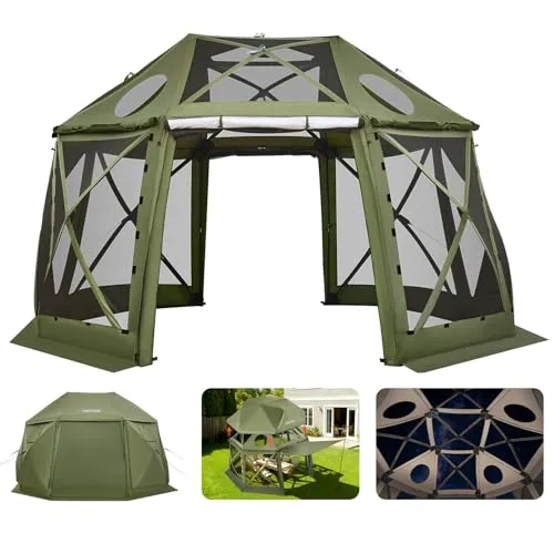 VEVOR Pop-up-Pavillon 3,96 x 3,96 m, 13-seitig