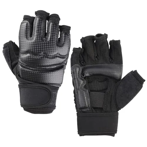 Hwtcjx Boxhandschuhe für Kinder, Junior Sparring Gloves, Boxing Gloves, Kinderboxhandschuhe, PU Boxhandschuhe, Junior Sparringhandschuhe, Altersgruppe 6-19 Jahre, Boxtraining (Schwarz, S)