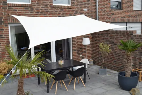 Floracord Vierecksonnensegel HDPE Weiß 250 cm x 300 cm in weiß von Floracord
