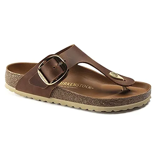 BIRKENSTOCK GIZEH BIG BUCKLE Zehentrenner in Braun, Größe 38 - Sandalen mit großem Schnallen-Design, ideal für stilvolle Sommerlooks und optimalen Tragekomfort.