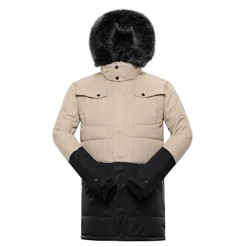 ALPINE PRO EGYP Herren Winterjacke, Outdoor Jacke, Leicht Wanderjacke, Skijacke, Sportjacke, Funktionsjacke, PUFFY Stil, Bergjacke, Winddichte, Wasserdichte und Atmungsaktive Jacke mit Warmfutter