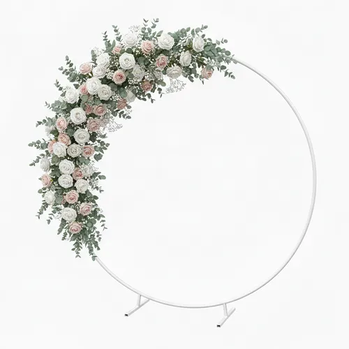 relaxdays Rosenbogen Luftballon Bogen rund, weiß - Stylischer Rundbogen für Hochzeiten, Geburtstagsfeiern und mehr. Individuell dekorierbar mit Luftballons und Blumen – schnell und einfach dank Stecksystem aufbaubar. Ideal für drinnen und draußen.