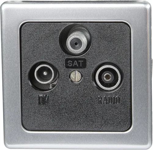 Kopp 915920086 Vision Antennensteckdose TV/RF/SAT Antennendose mit Rahmen