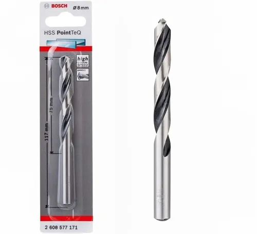 Bosch Professionel HSS- PointTeQ Ø 8 x 75 x 117 mm Metallbohrer