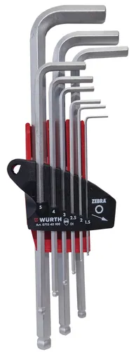 Würth Winkelschraubendreher-Satz Innensechskant 9-teilig