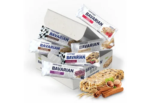 Energybody Systems Bavarian Bar Haferriegel Energieriegel Selection Box Mixbox Riegel, 12 er, Klebt, schmilzt und bröselt nicht, 12 x 50 g