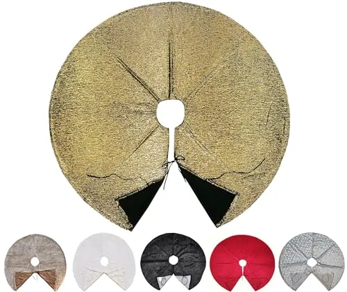 JACK Kuschlige Christbaumdecke Rund Ø 120cm - Weihnachtsbaumdecke, schützt den Boden vor Schmutz und Wachs, kuscheliges Mikrofaser-Material für festliche Atmosphäre, ideal für Ihr Zuhause.