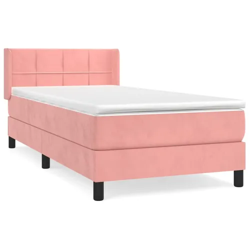 vidaXL Boxspringbett Rosa 90x200 cm mit Matratze