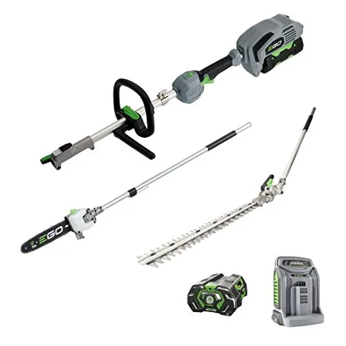 EGO Power+ Multifunktionswerkzeug-Set MHCC1002E - Multifunktionswerkzeuge für Gartenarbeit, ideal zum Hecke schneiden und Entasten. Mit 2,5 Ah Akku für sofortigen Einsatz und Schnellladegerät für maximale Effizienz.