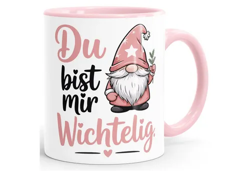 SpecialMe Tasse Tasse Weihnachten Wichtel Zwerg Spruch Botschaft Geschenkidee Freunde, Keramik