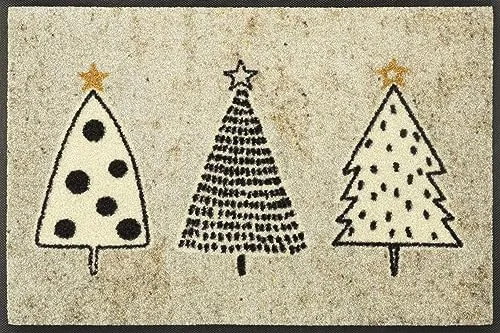 wash+dry Fußmatte Silent Night 40x60cm in beige von wash+dry