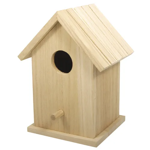 Deko, Holz Vogelhaus, mittelbraun