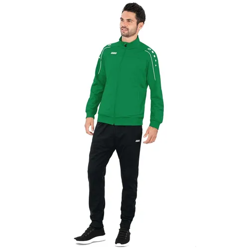 JAKO Herren Classico Trainingsanzug Polyester, sportgrün, XL EU - Trainingsbekleidung mit Reißverschlusstaschen und elastischem Bund für optimalen Sitz, ideal für sportliche Aktivitäten und Freizeit.