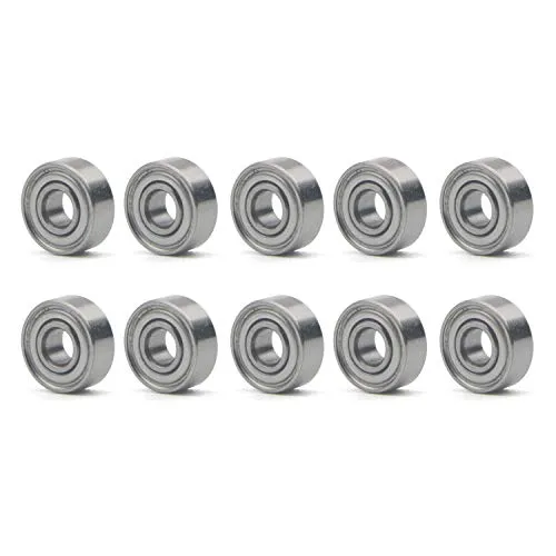 Unxuey 10 Stück 3x8x3 mm Stahl-Rillenkugellager, Longboard-Modelllager MR83ZZ L-830ZZ