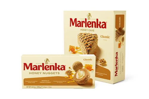 MARLENKA Duopack Honigtorte mit Walnüssen 800 g + Honigkugeln 235 g
