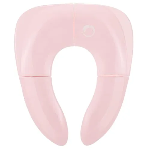 Faltbarer Reise Toilettensitz Kinder Unterwegs: Sitzverkleinerer Toilette Kloaufsatz Toiletten Kinderklo WC Sitz Rutschfest stabil klappbar, sicher und bequem (Rosa)