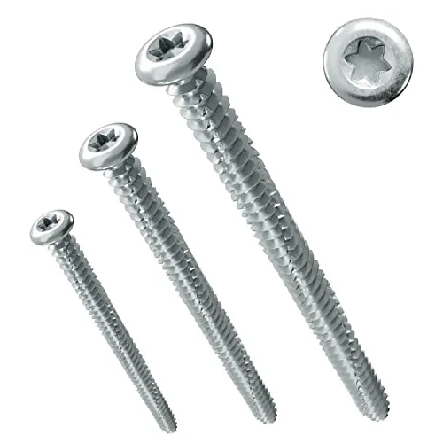 PARCO Fensterrahmenschrauben Rundkopf 7,5 x 132 mm | Pan Head | für Fensterbau | TX30 100 Stück