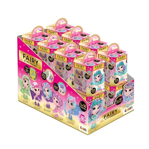 CRAZE Fairy In My Pocket Komplettes Thekendisplay | 16er Set Feen Puppen mit Flügel, 16x Feen Figuren zum Sammeln mit Spezialeffekten, Zahnfee Geschenke Mädchen