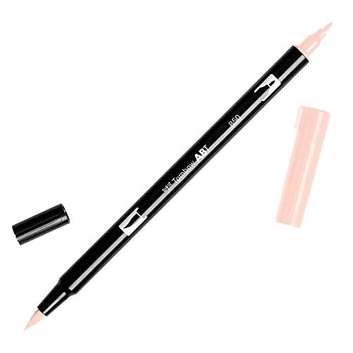 Tombow ABT-850 Fasermaler Dual Brush Pen mit zwei Spitzen, Light Apricot