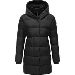 Ragwear Steppmantel Damen schwarz, XXL 751595-0006-09990 - Funktionsjacke für den Winter, moderner Steppmantel mit cleaner Optik, vielseitig kombinierbar für jeden Anlass.