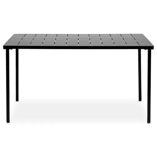 IDIMEX Gartentisch AZALEA, wetterfester Outdoor Tisch 140x80cm aus Metall - Tische für den Außenbereich, wetterfestes und langlebiges Design aus pulverbeschichtetem Metall, ideal für gesellige Abende auf der Terrasse oder dem Balkon.