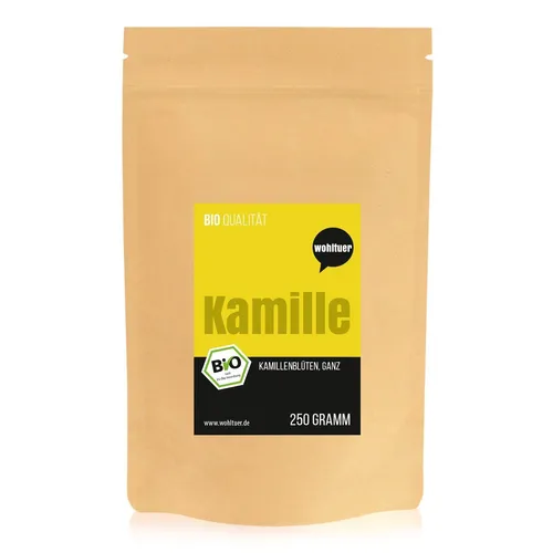 51,96€/kg Wohltuer Bio Kamillenblüten ganz Flores Chamomillae Kamillentee 250g