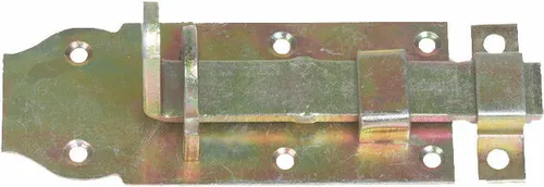 Schlossriegel 100mm gerade weis verzinkt mit Schlaufe Schubriegel Riegel