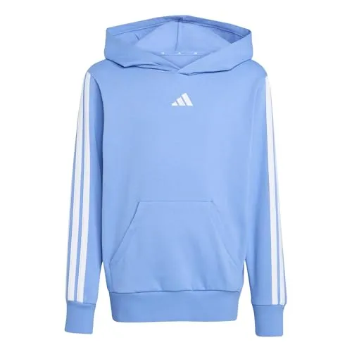 adidas Unisex Kinder Essentials 3 Stripes Hoodie, Blue Fusion/White, 13-14 Years