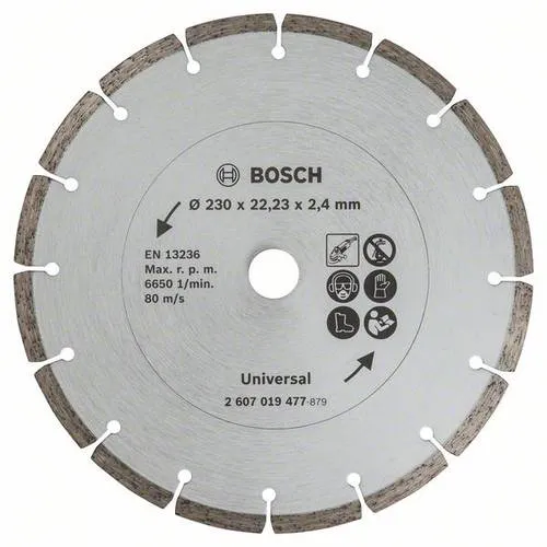 Bosch DIY Diamanttrennscheibe 230 mm - Diamant-Trennscheibe für Backstein, Beton, Granit und Naturstein. Hohe Lebensdauer und Sicherheit, geeignet für alle gängigen Winkelschleifer.