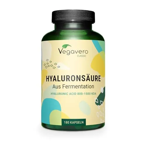 Vegavero Hyaluronsäure Kapseln | 180 Stück | Vegan & Natürlich