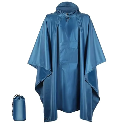 KUOGAS 3-in-1 Wasserdichter Regenponcho für Herren & Damen