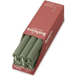Rustik Haushaltskerzen 270/23 mm (9er Pack) - Olivgrün in grün von Bolsius