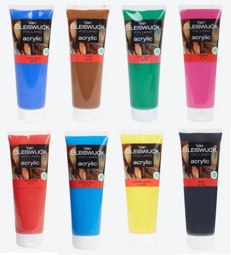 ZD Trading Acrylfarbe Bleiswyk 250 ml - Multifarbene Kreativität - Acrylfarben für kreative Projekte, optimale Deckkraft und sehr hohe Lichtechtheit. Ideal für Wandmalereien, mit schneller Trocknungszeit und aus 35 % recyceltem Material.
