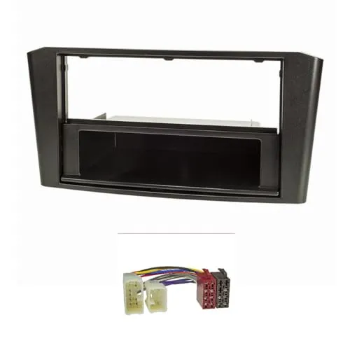 tomzz Audio Radioblende Set für Toyota Avensis T25 (2003-2009) schwarz - Autoradios Radioblende für Toyota Avensis T25, ermöglicht einfachen Austausch des Werksradios gegen moderne Multimedia-Lösungen. Inklusive Radioadapterkabel und herausnehmbarem Ablagefach.