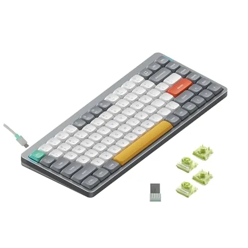 Nuphy Air75 V2 Kabellose Mechanische Tastatur - Tastaturen mit Built-In Battery und programmierbarer Funktion. Ideal für Vielschreiber, bietet sowohl Bluetooth als auch USB-C Konnektivität.