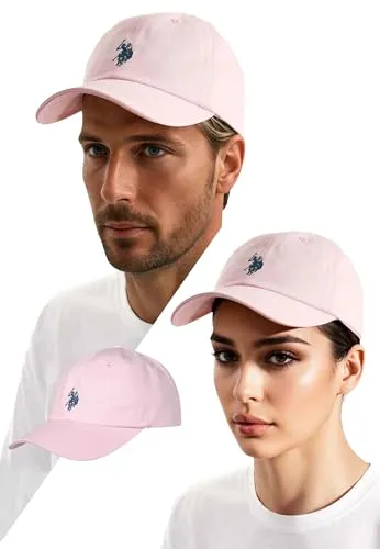 U.S. Polo Assn. Unisex Cap (One Size) - klassischer Baseball-Look mit verstellbarem Strapback - P009 - Pink OneSize