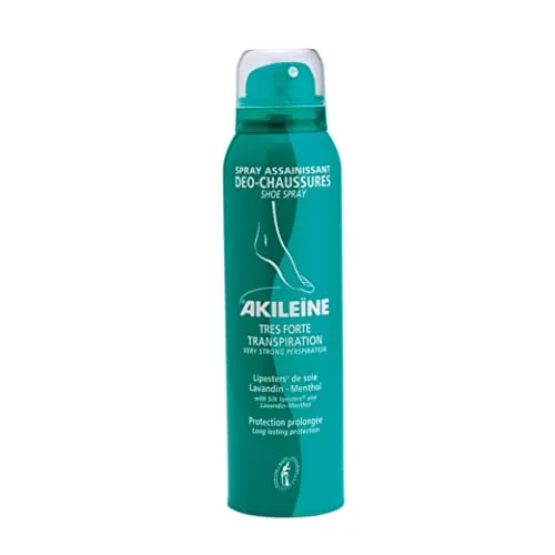 Akileine Grün, Schuh-Deospray Innen-Schuh-Spray, schwitzende Füße, 150ml