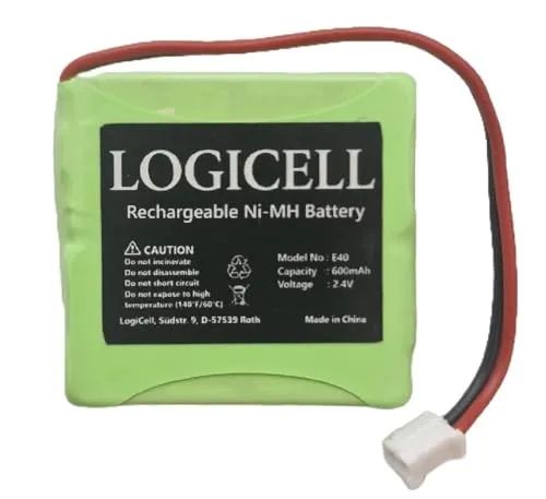 Original LogiCell Akku für Siemens Gigaset E40 / E45 / E450 / E450 ECO / E450 SIM / E455 / E455 ECO / E455 SIM Twin, V30145-K1310-X382, NI-MH 600mAh 2,4V
