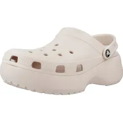 Crocs Classic Platform Clogs Beige EU 41-42 für Damen - Stylische Clogs mit 41-mm-Keilabsatz, personalisierbar mit Jibbitz™-Ansteckern. Ideal für Komfort und Eleganz im Alltag.