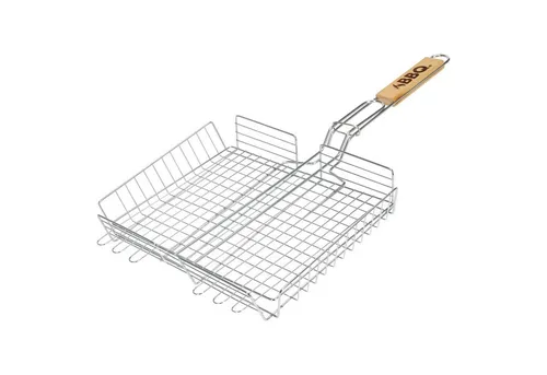 HAC24 Grillrost Grillkorb Gemüse Grillschale BBQ Grillpfanne Grillguthalter (1-St), Verchromter Stahl