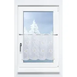 Scheibengardine Plauener Spitze in gold von Plauener Spitze®