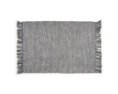 Giftdecor Teppich mit Fransen aus 100% Baumwolle, 80 x 120 cm - Stilvoller Teppich aus natürlicher Baumwolle mit charmanten Fransen, ideal für eine gemütliche Atmosphäre in jedem Raum. Pflegeleicht und perfekt für Ihr Zuhause.