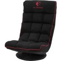 Ml-design Gaming Bodenstuhl Schwarz-rot – Ergonomischer Klappstuhl für Gamer