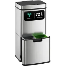 ledscom.de SORTA Sensor Mülleimer 72L Edelstahl