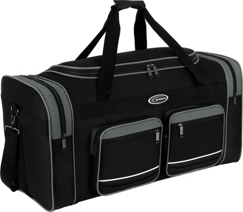 EAAKIE Sporttasche - Vielseitige Reisetasche in Grau - Sporttasche, ideal für Fitness und Reisen mit 60 l Volumen, mehreren Fächern und praktischem Schulterriemen für einfachen Transport.