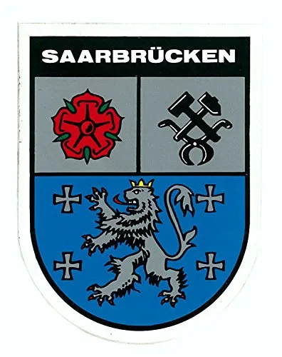 carstyling XXL Aufkleber Wappen Saarbrücken 115 x 90 mm